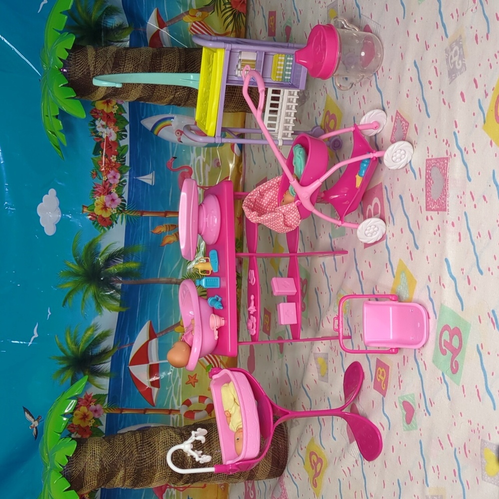 Baby Doll Set For Barbie Or Sindy Doll Playset with Accessories